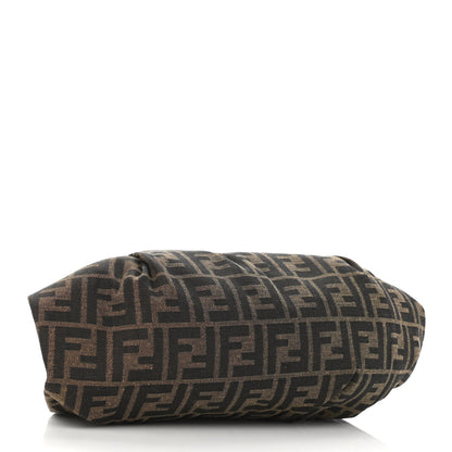 Fendi Fabric Jacquard FF Braided Shell Clutch Tobacco 7 of 18
