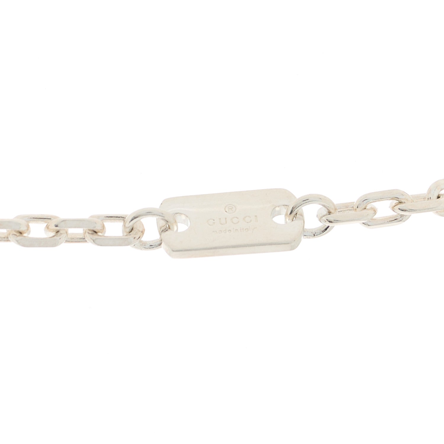 Gucci Sterling Silver Trademark Charm Necklace 5 of 5