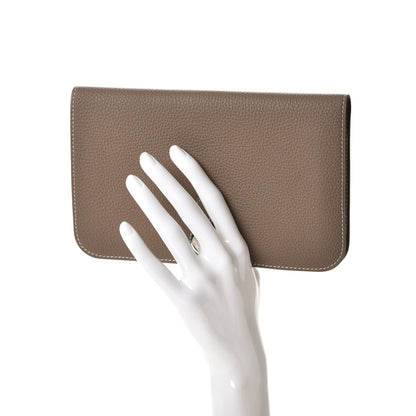 Hermes Togo Dogon Duo Wallet Etoupe 2 of 10