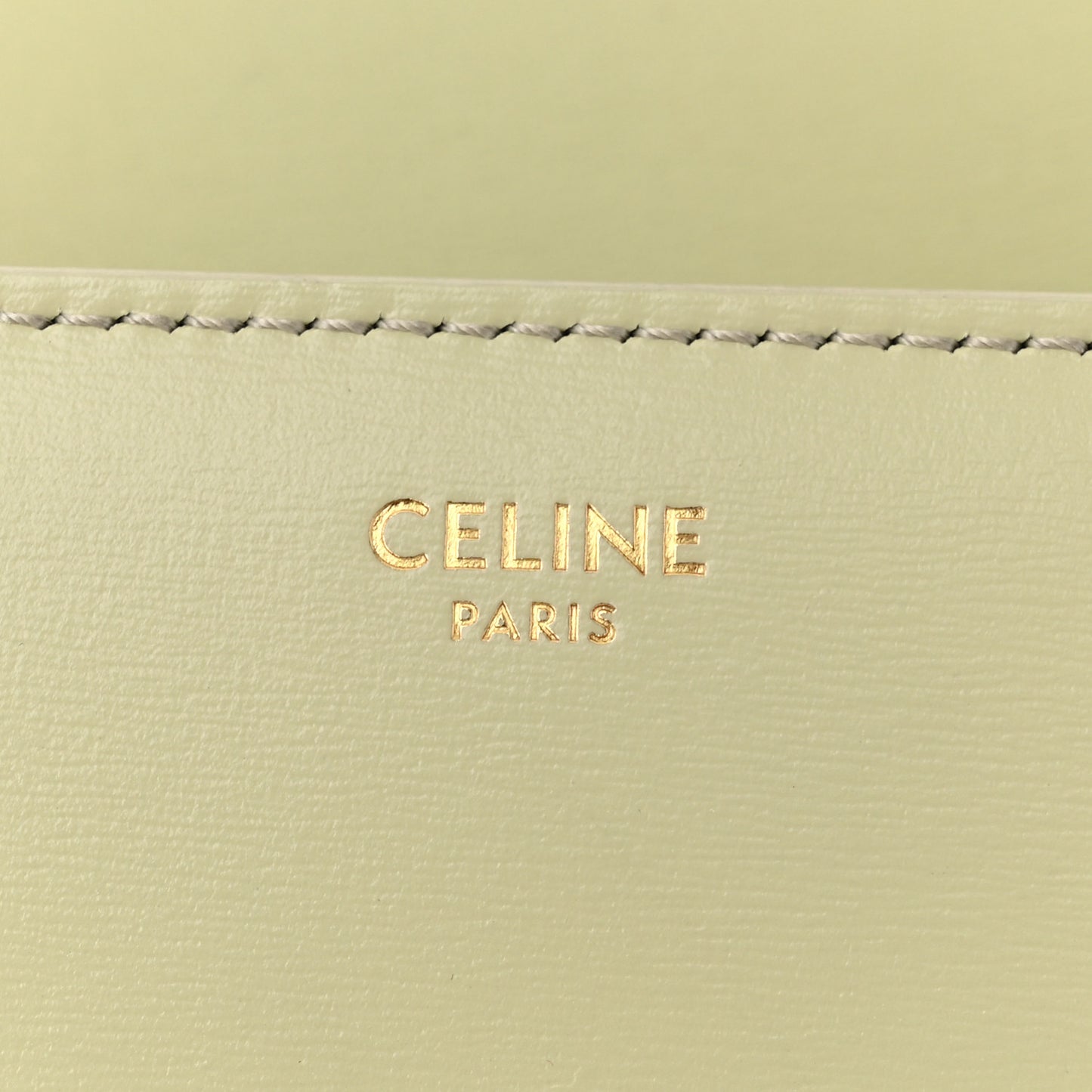 Shiny Calfskin Triomphe Chain Shoulder Bag Almond Green