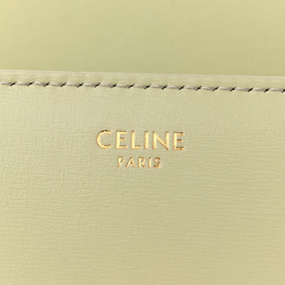 Celine Shiny Calfskin Triomphe Chain Shoulder Bag Almond Green 6 of 10