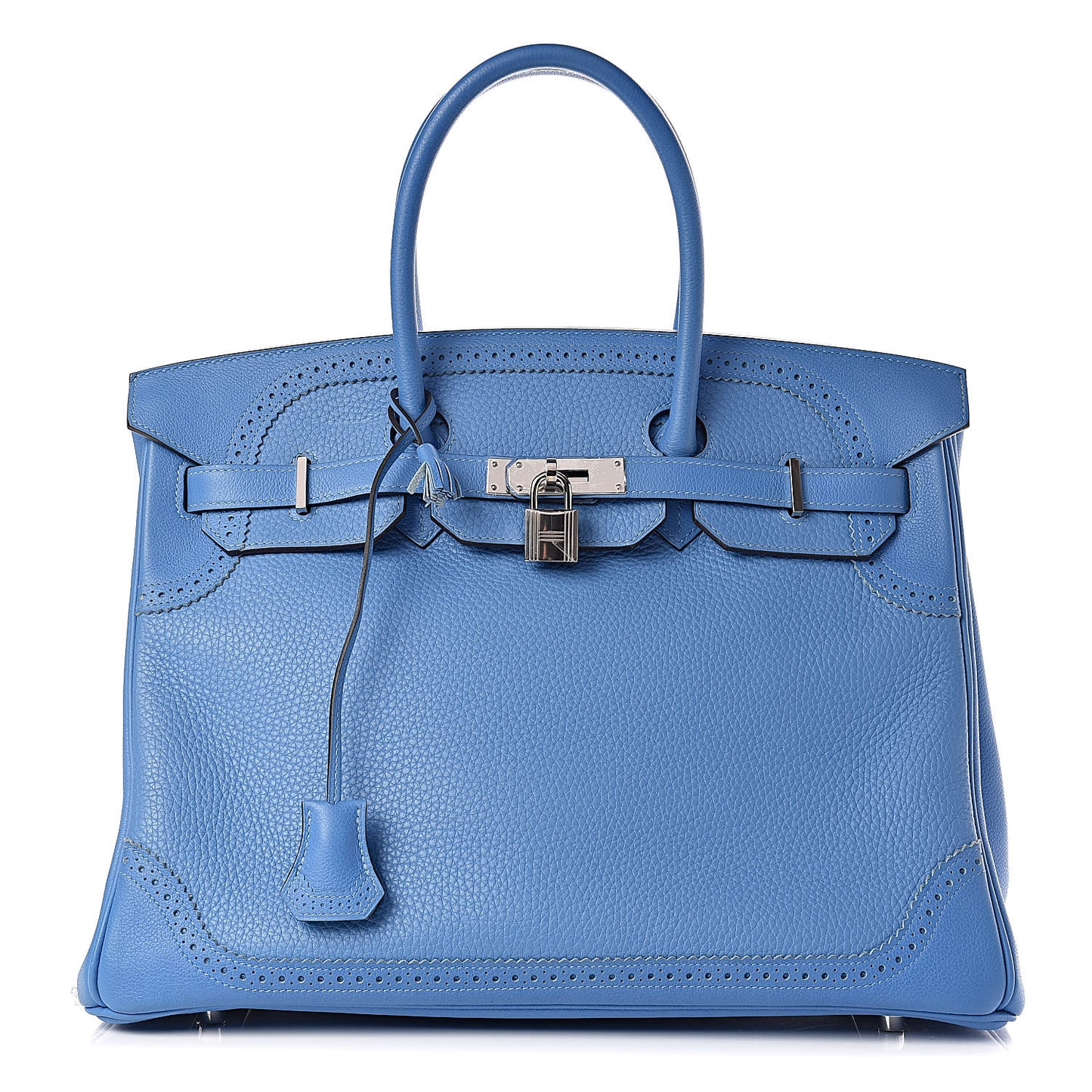 Taurillon Clemence Swift Ghillies Birkin 35 Bleu Paradise