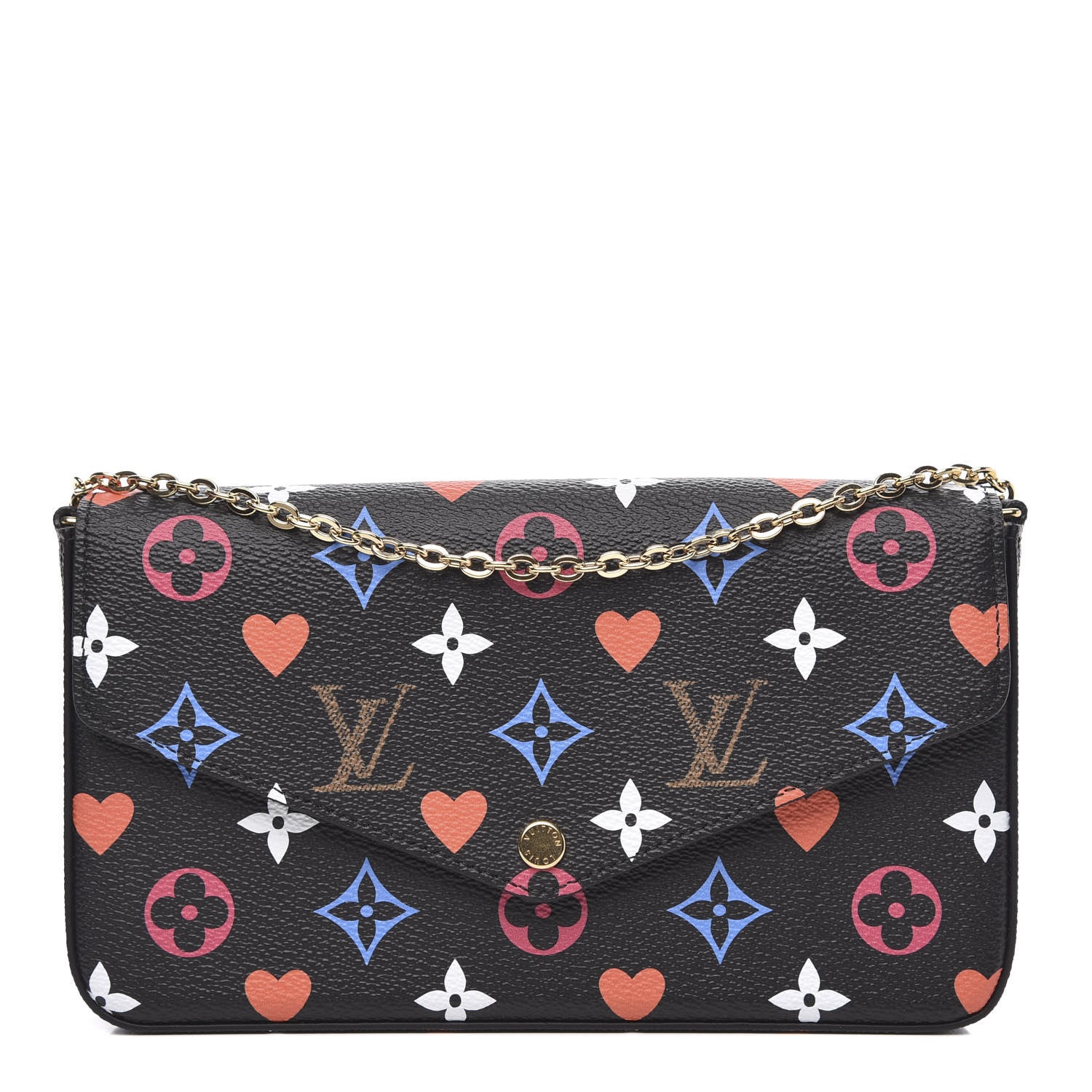 Louis Vuitton Game On Felicie Chain Wallet Black 1 of 9