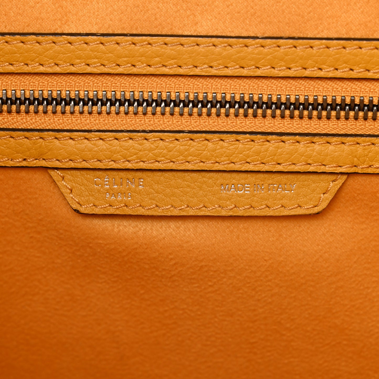 Drummed Calfskin Mini Luggage Ocre