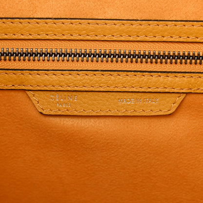 Celine Drummed Calfskin Mini Luggage Ocre 7 of 14
