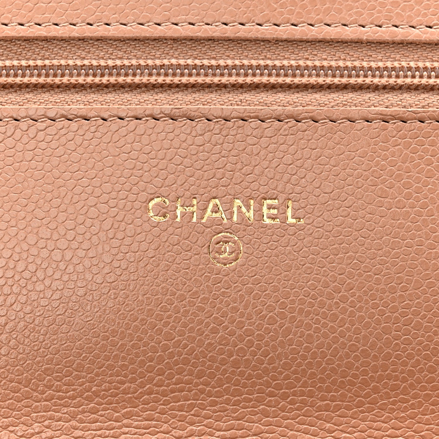 Chanel Caviar Quilted Wallet on Chain WOC Dark Beige 6 of 12