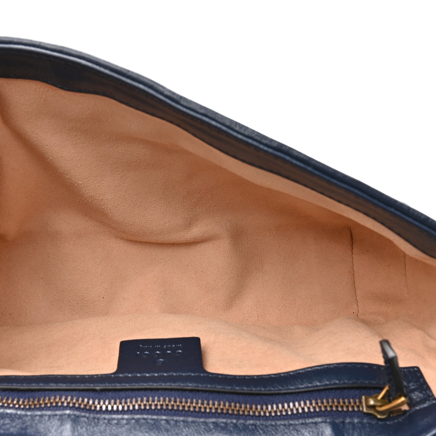 Vintage Effect Calfskin Matelasse Diagonal Small Torchon GG Marmont Shoulder Bag Mystic White Blue Agata