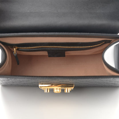 Gucci Guccissima Signature Small Padlock Top Handle Bag Black 5 of 16