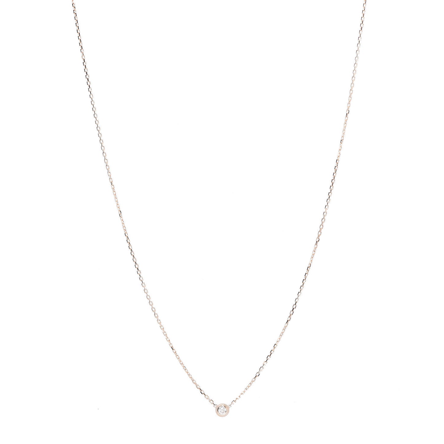 18K Pink Gold Diamond XS D'Amour Pendant Necklace