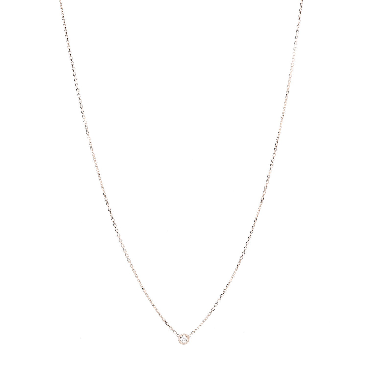 Cartier 18K Pink Gold Diamond XS D'Amour Pendant Necklace 1 of 6