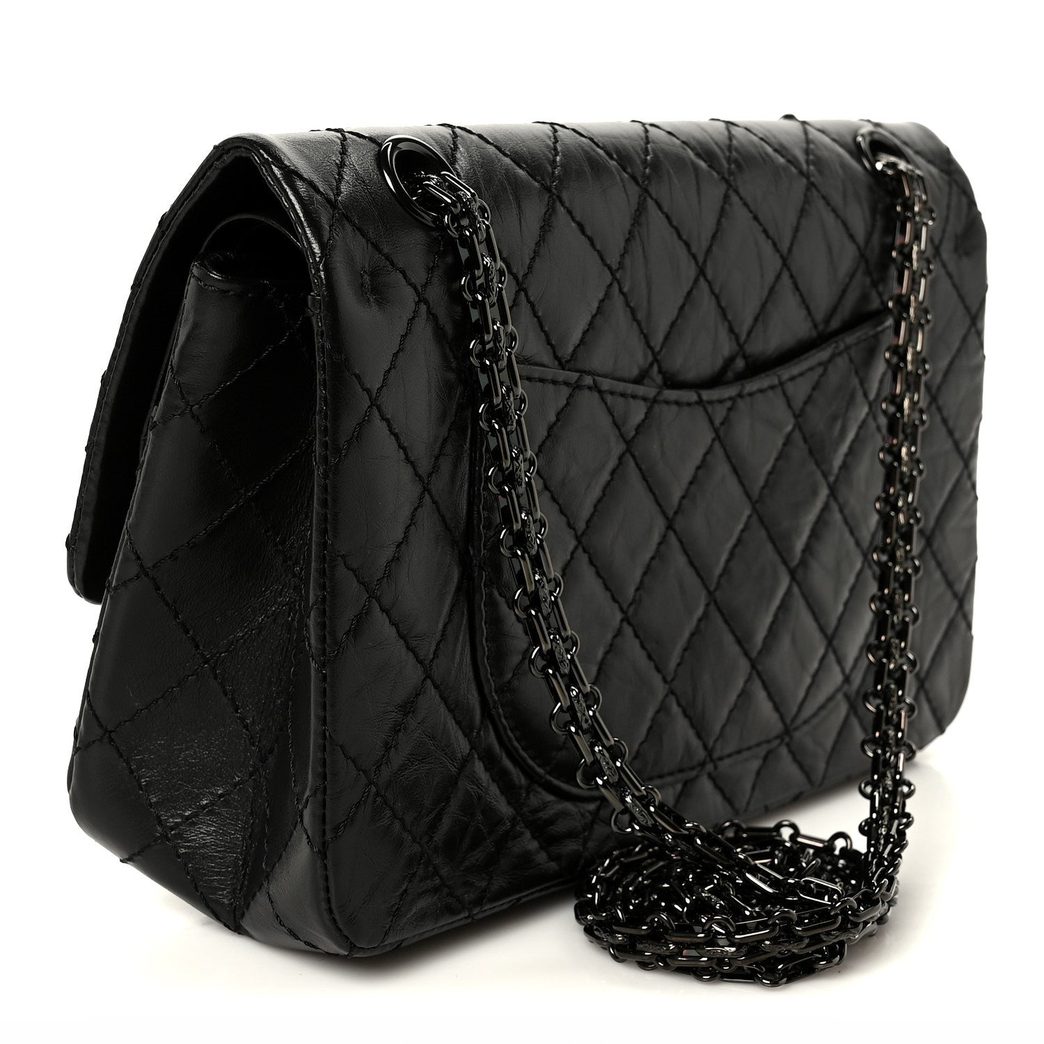 Chanel Aged Calfskin Quilted 2.55 Reissue 225 Flap So Black 3 of 11