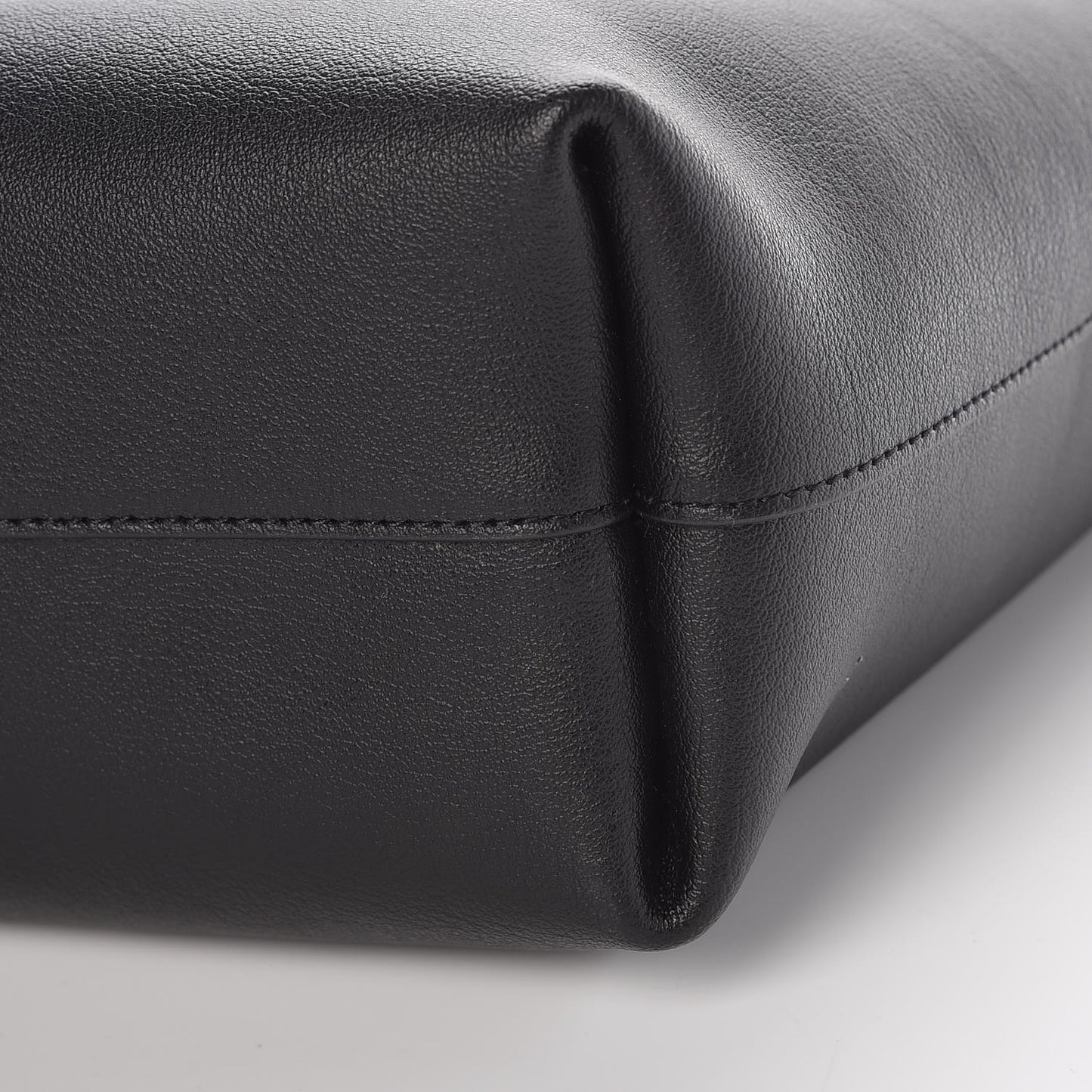Calfskin Medium Shopping Tote Black