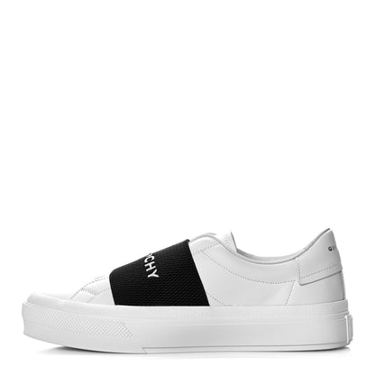 Givenchy Calfskin Band Logo Womens Urban Street Sneakers 39 White Black 1 of 10