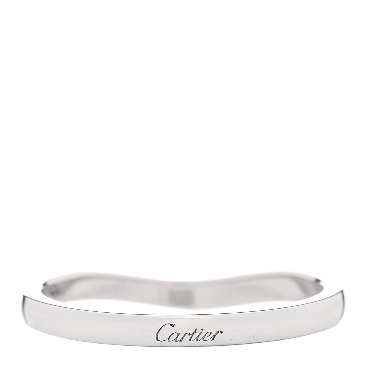 Platinum 2mm Ballerine Curved Wedding Band Ring 58 8.5