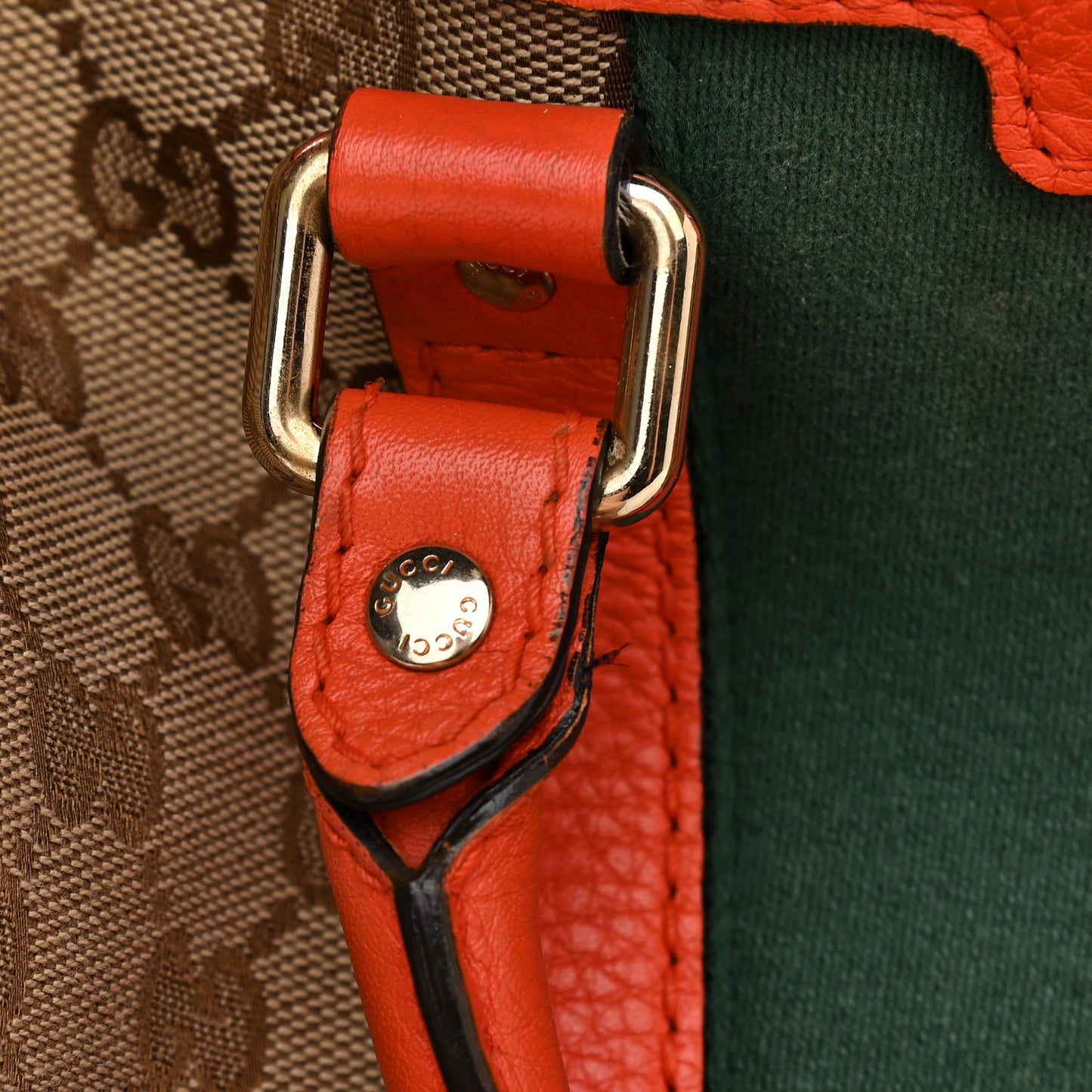 Monogram Vintage Web Medium Boston Orange