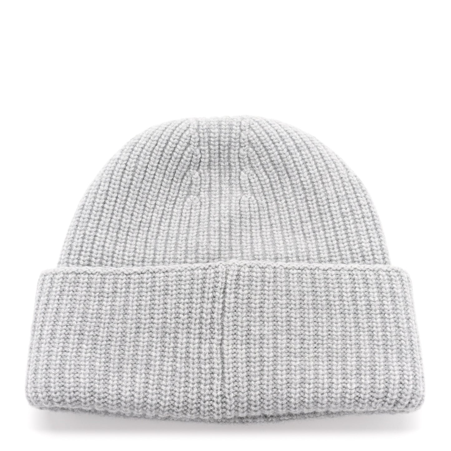 Wool Cashmere CC Beanie Hat Light Grey Fuchsia