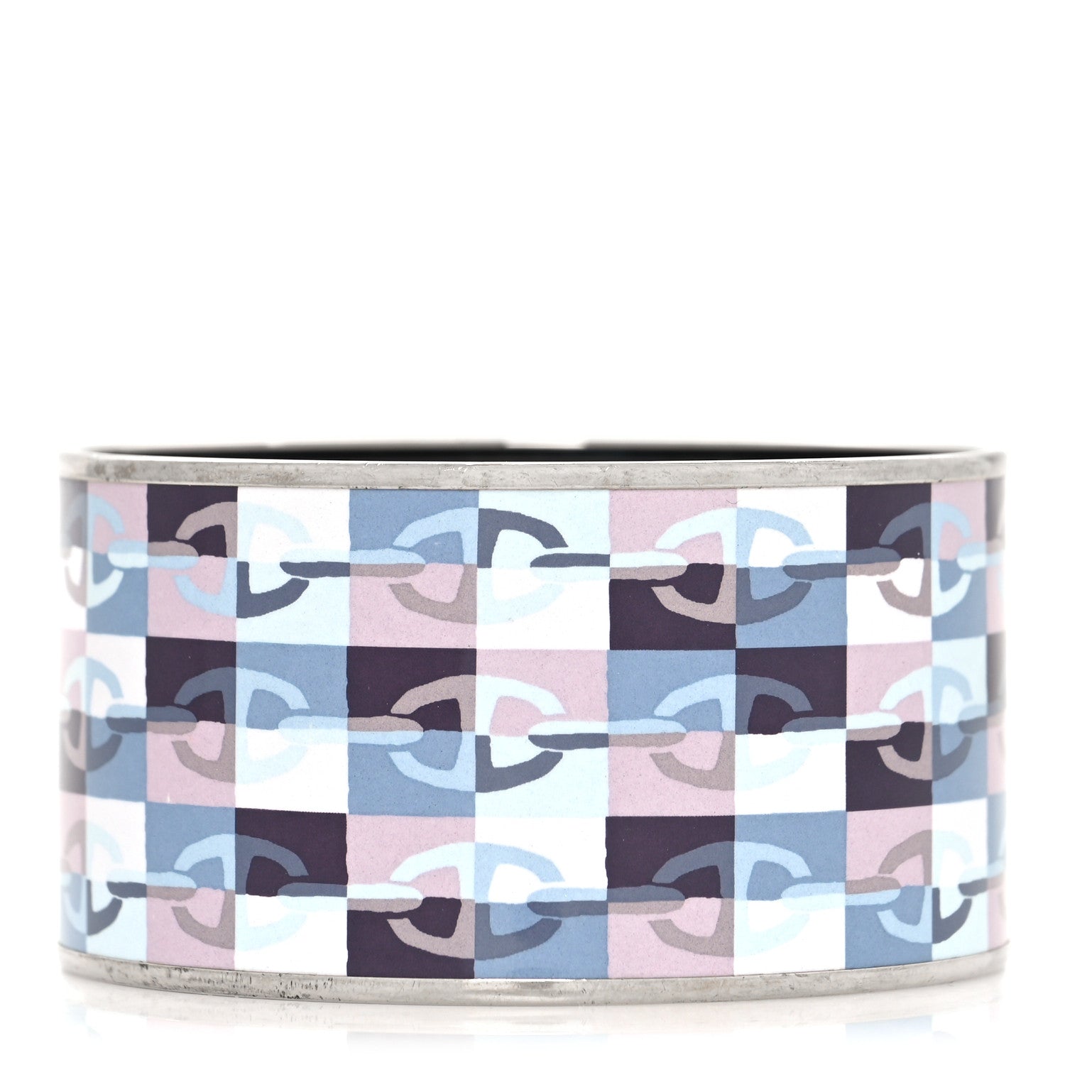 Hermes Enamel Printed Extra Wide Optique Chaine D'Ancre Bracelet 70 1 of 5