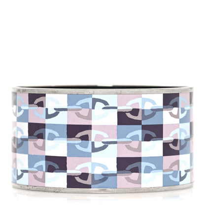 Hermes Enamel Printed Extra Wide Optique Chaine D'Ancre Bracelet 70 1 of 5