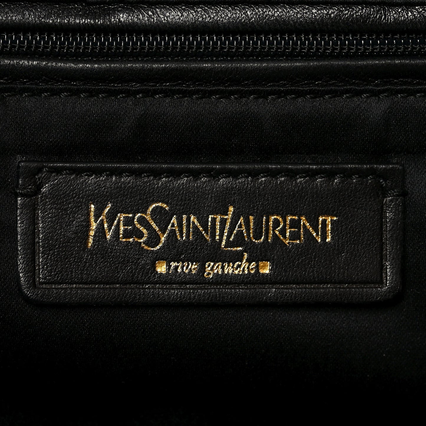 Textured Patent Y-Mail Tote Black