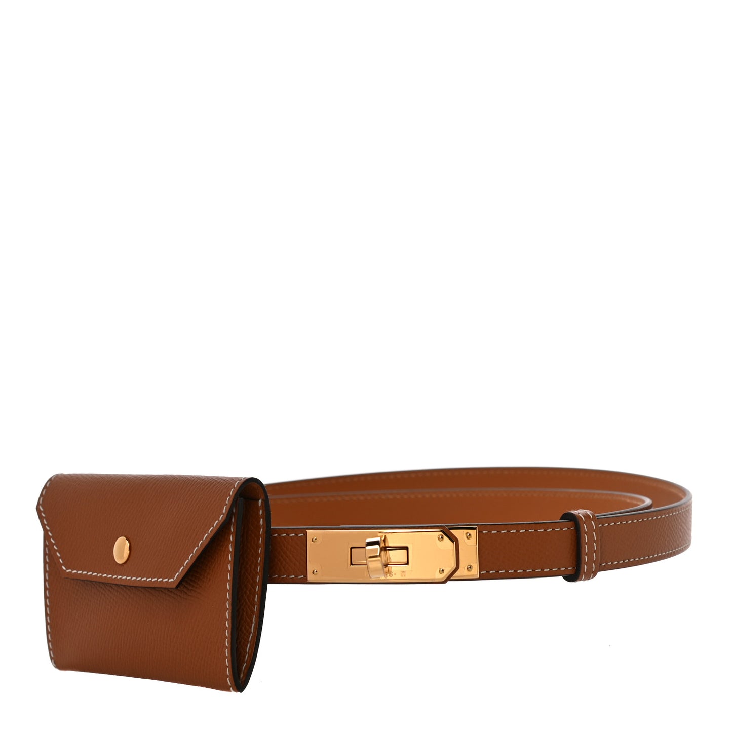Epsom Kelly Pocket Belt Gold