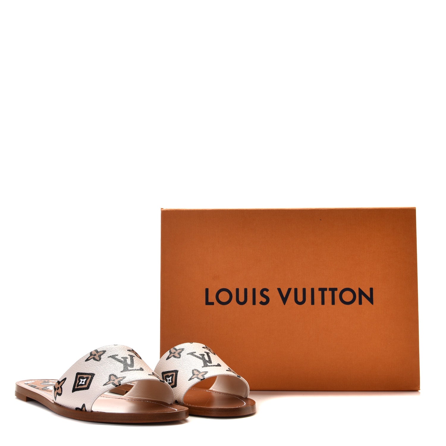Louis Vuitton Monogram Wild At Heart Lock It Flat Mule 37.5 Cream 11 of 11