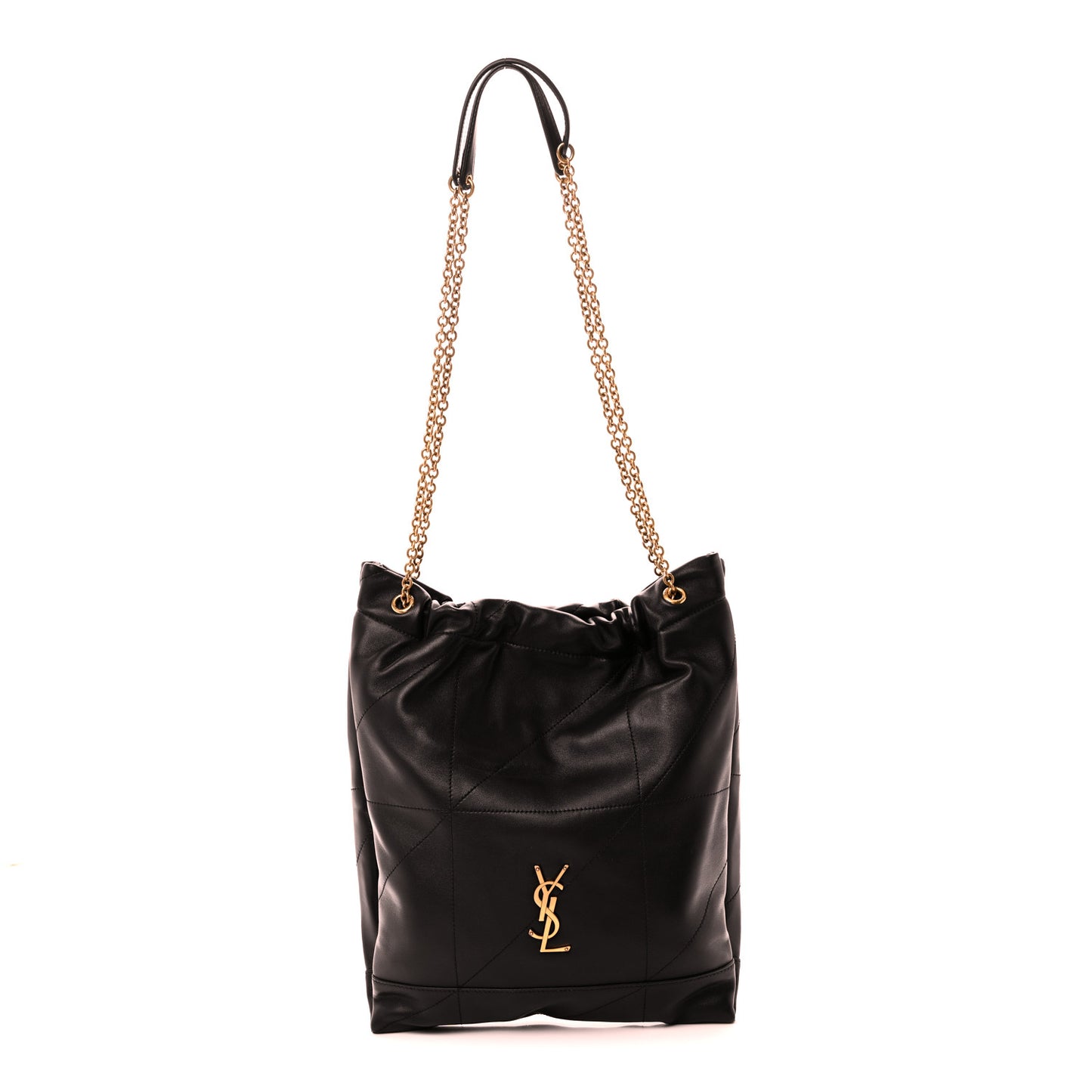 Lambskin Matelasse Monogram Medium Jamie 4.3 Pochon Black Black