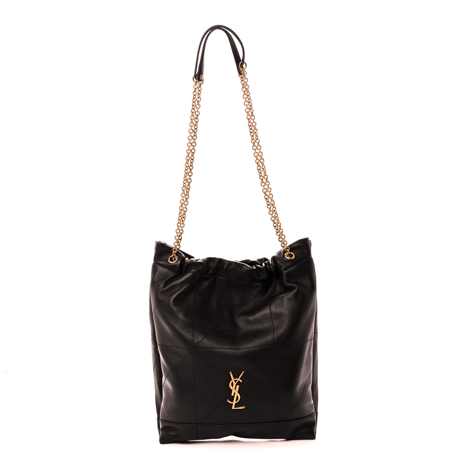 Saint Laurent Lambskin Matelasse Monogram Medium Jamie 4.3 Pochon Black Black 4 of 12
