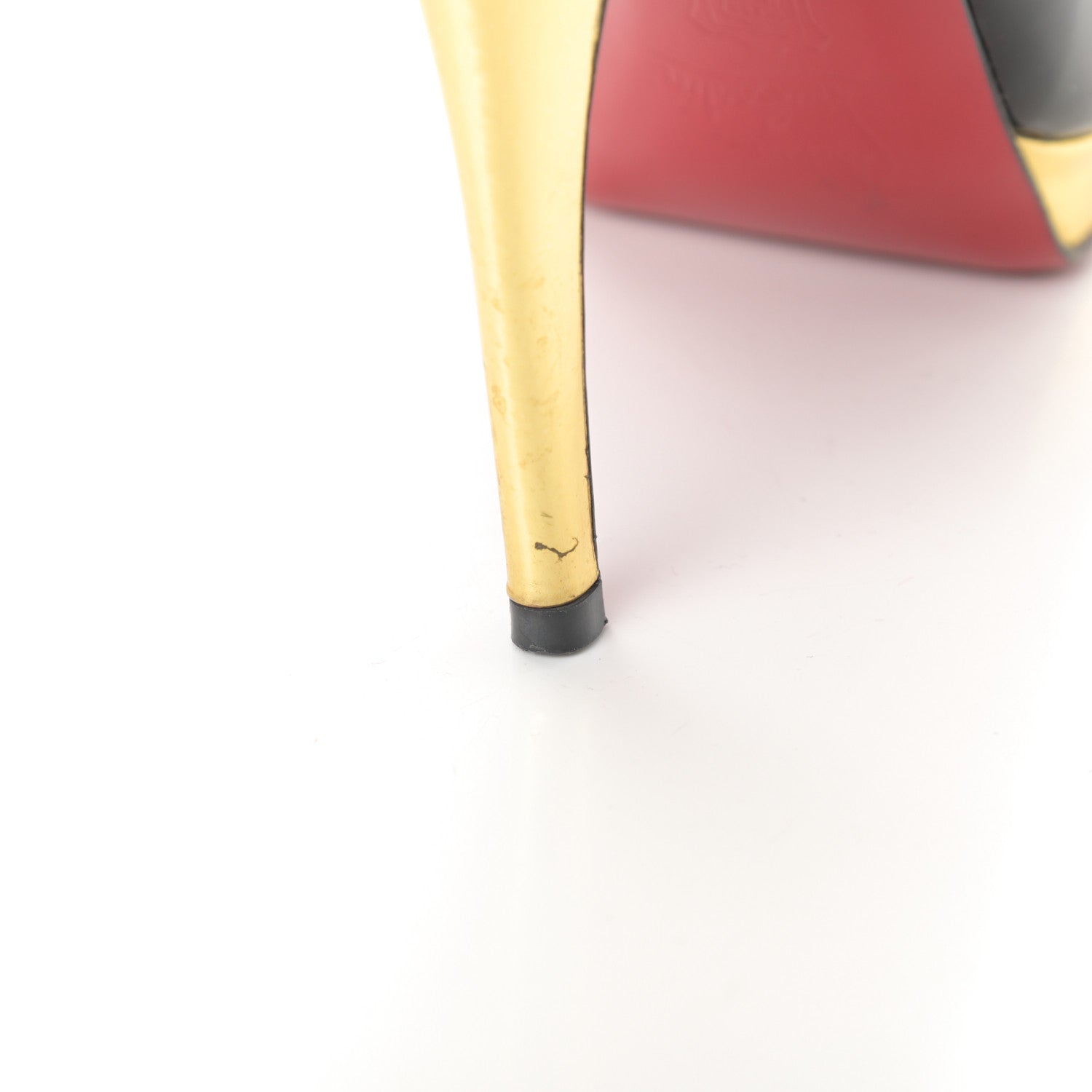 Christian Louboutin Patent Calfskin Round Toe Platform Slingback Pumps 37.5 Black 12 of 15