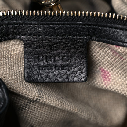 Gucci Pebbled Calfskin Medium Soho Chain Shoulder Bag Black 7 of 28