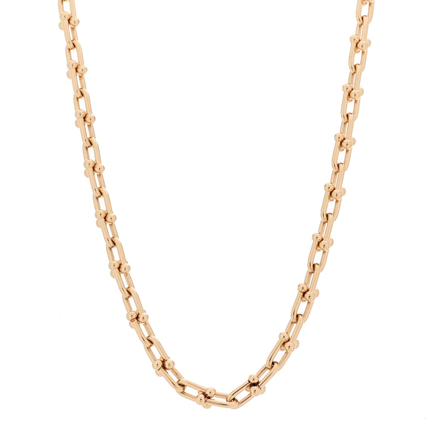 Tiffany 18K Rose Gold Small HardWear Link Necklace 1 of 5