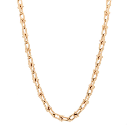 Tiffany 18K Rose Gold Small HardWear Link Necklace 1 of 5