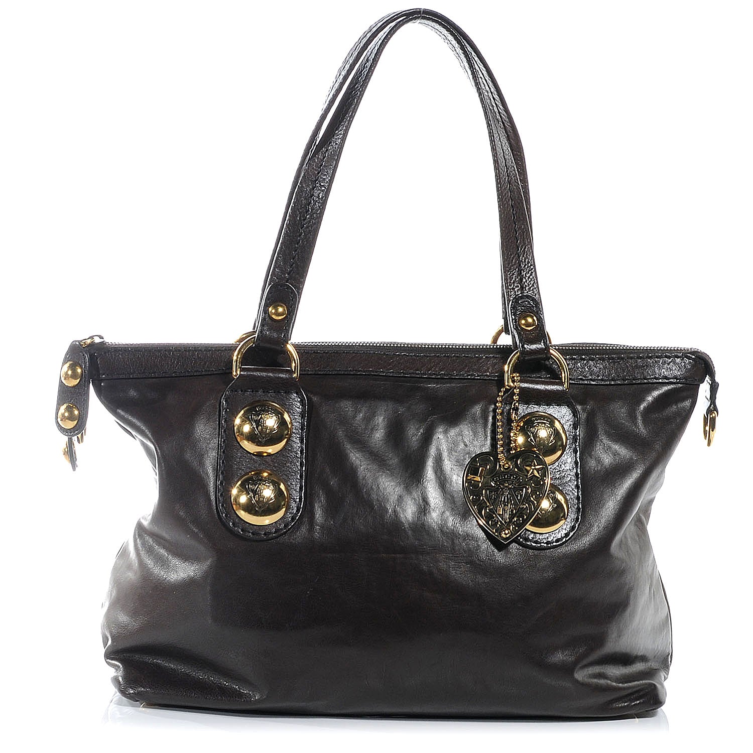 Gucci Leather Babouska Tote Brown 1 of 7