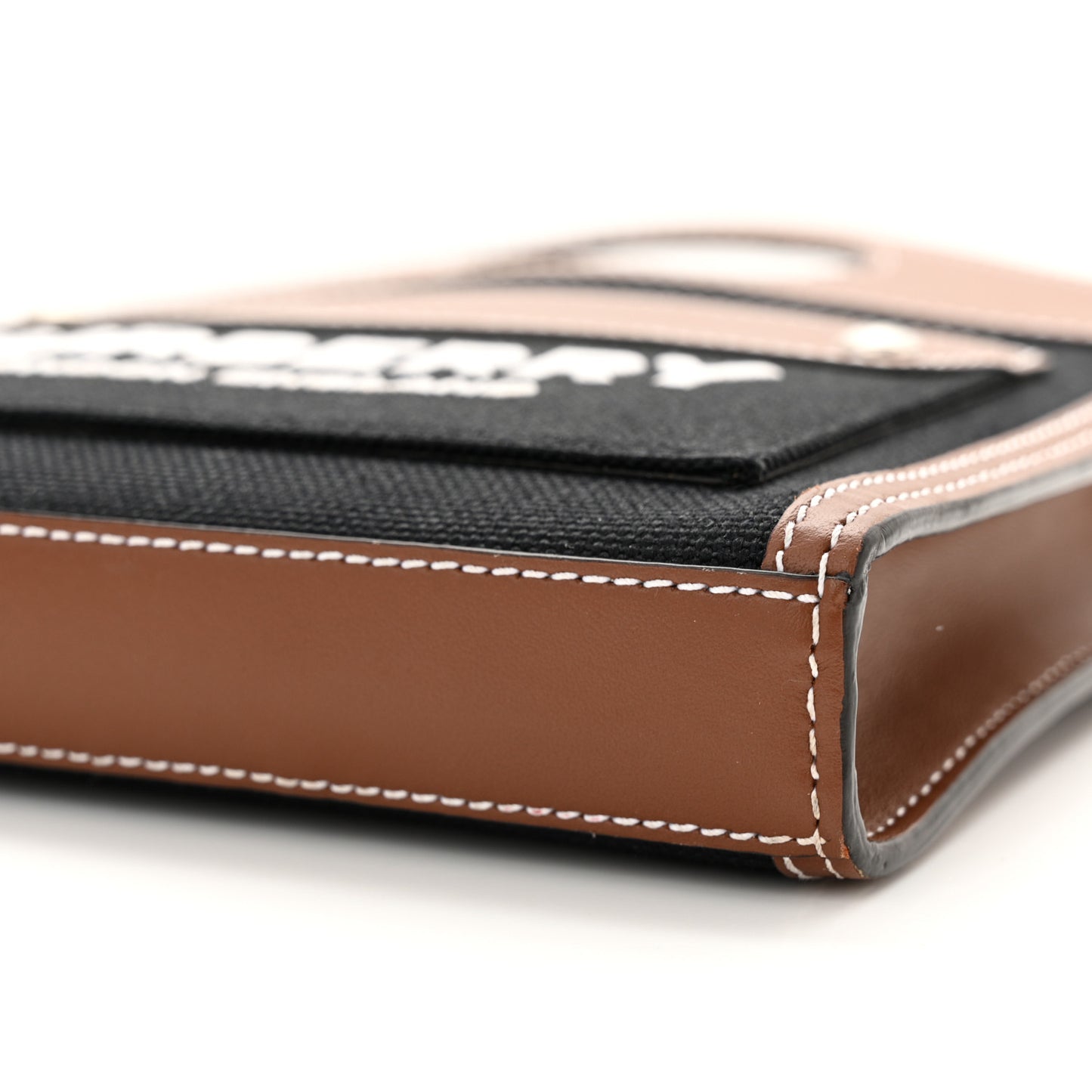 Smooth Calfskin Canvas Two Tone Micro Pocket Bag Navy Tan