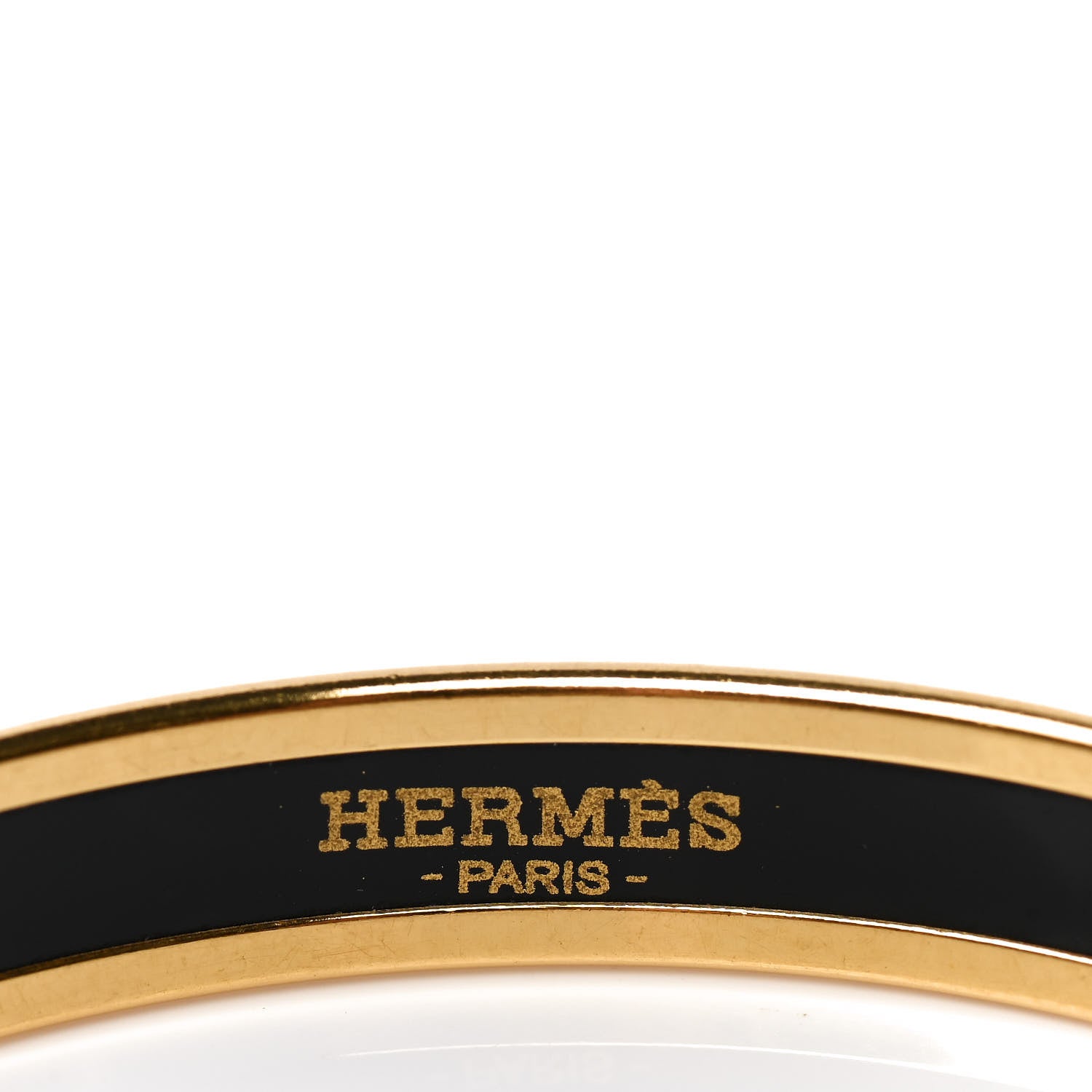 Hermes Enamel Printed Bride De Cour Narrow Bracelet 65 Orange Bleu 4 of 6