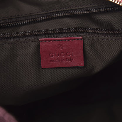 Gucci Monogram Web Medium Half Moon Hobo Red 6 of 13