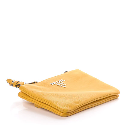 Prada Vitello Phenix Double Zip Crossbody Bag Soleil 4 of 9