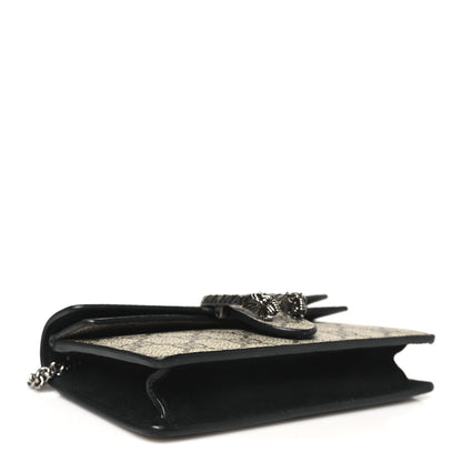 Gucci GG Supreme Monogram Super Mini Dionysus Shoulder Bag Black 4 of 10