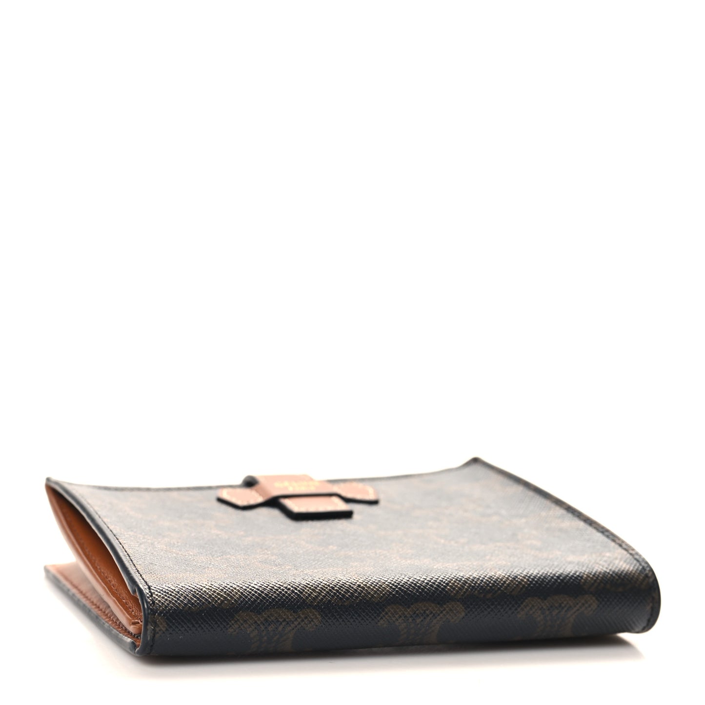 Canvas Triomphe Medium Strap Wallet Tan