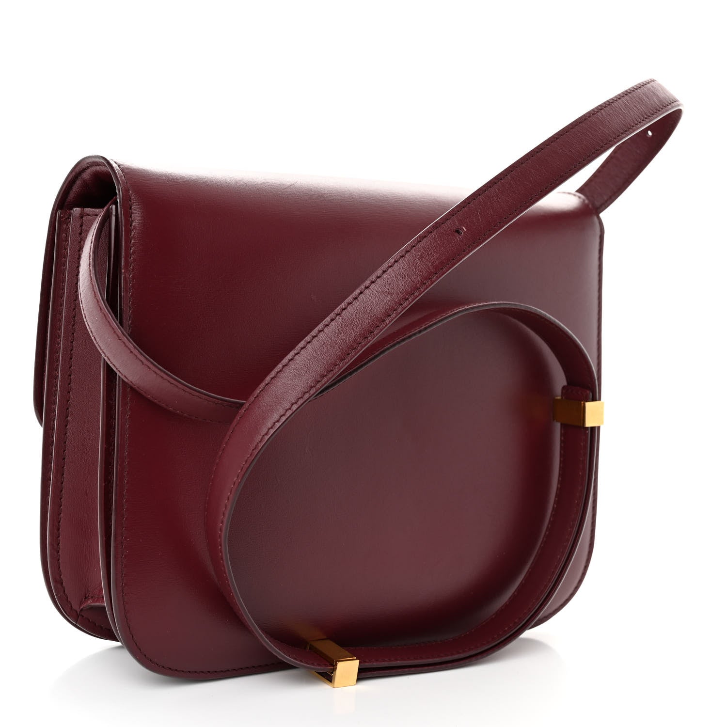 Celine Box Calfskin Medium Classic Box Flap Bag Burgundy 3 of 11
