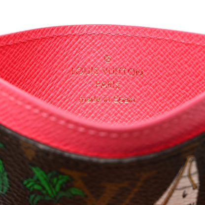 Louis Vuitton Monogram 2023 Vivienne Beach Cardholder Dragon Fruit Pink 6 of 7