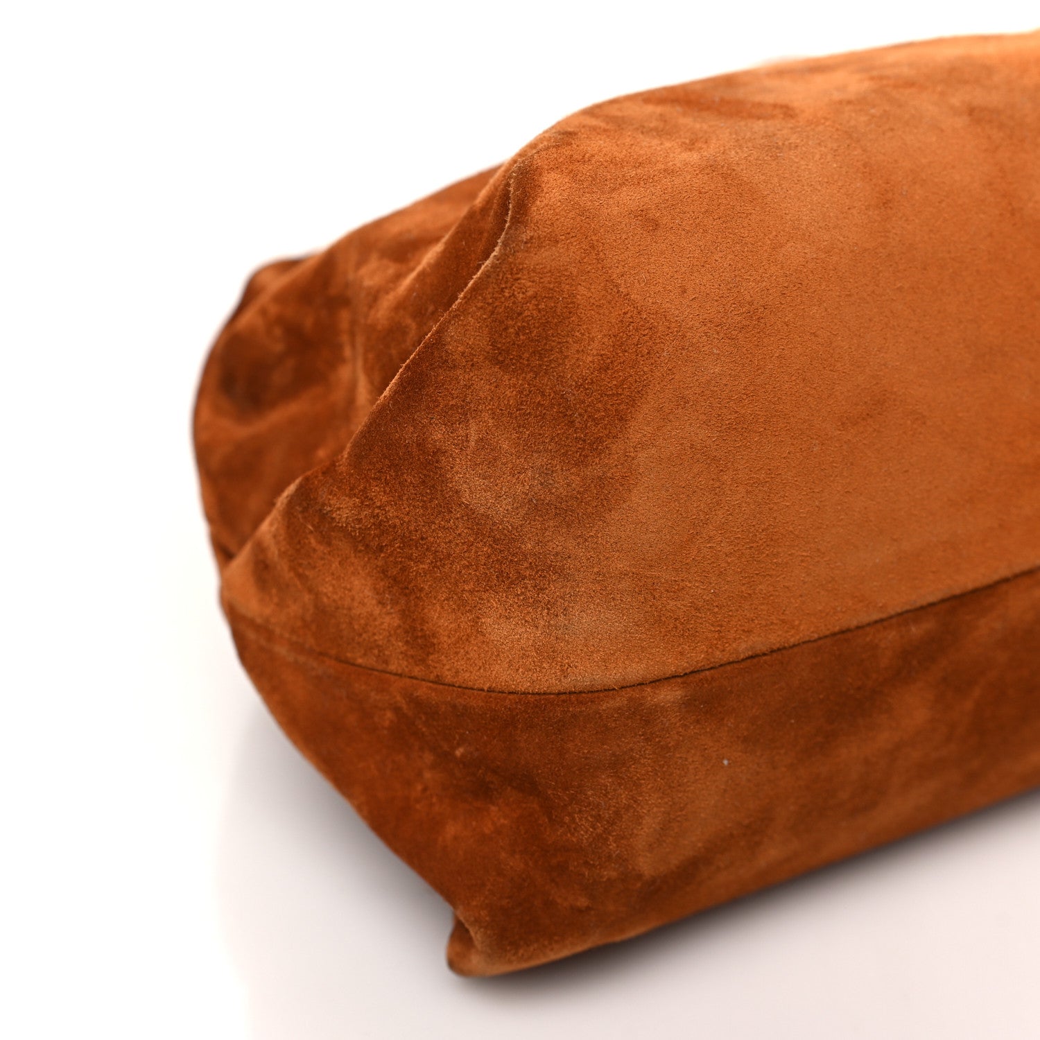 Khaite Suede Calfskin Beatrice Small Hobo Caramel 8 of 10