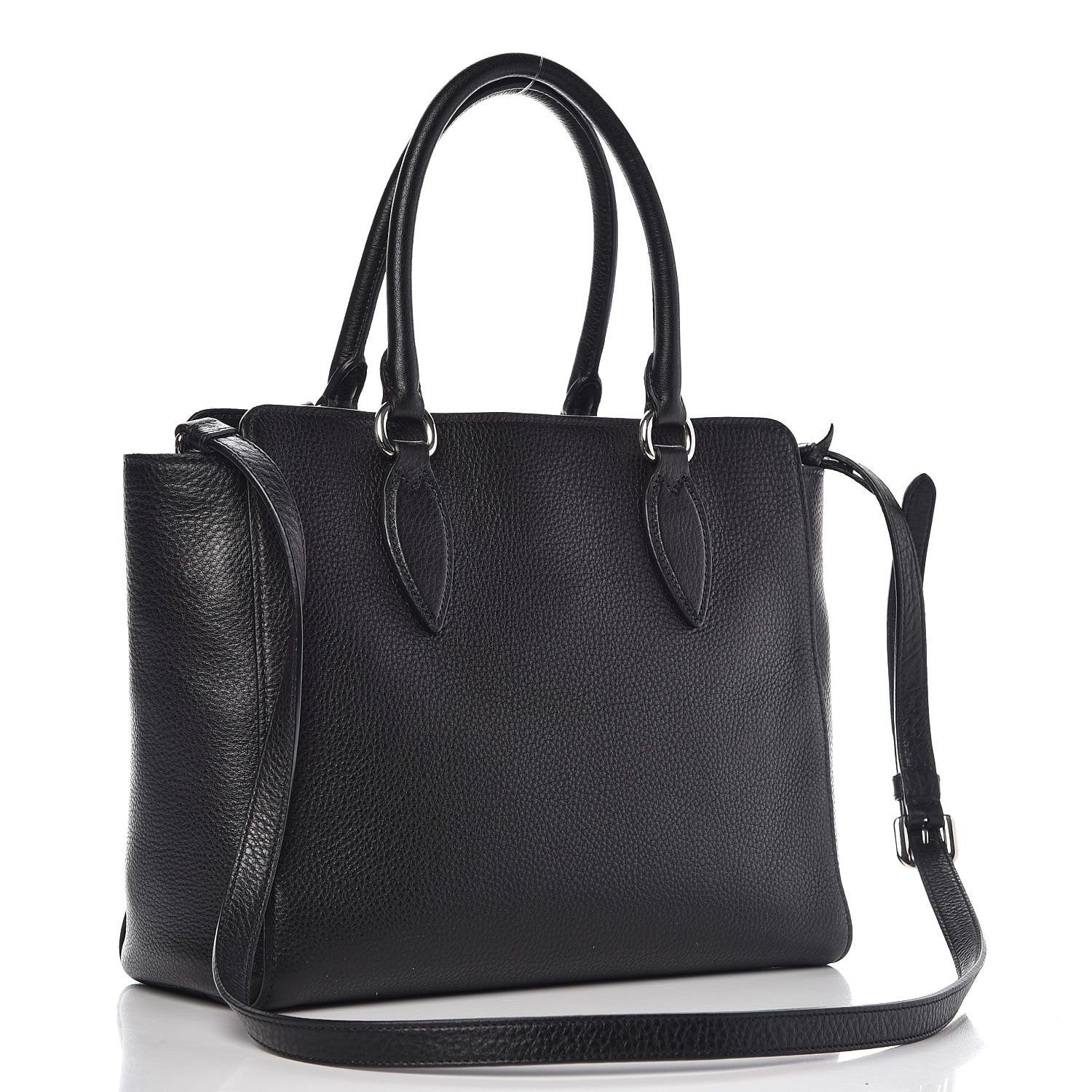 Prada Vitello Phenix Top Handle Bag Black 3 of 8
