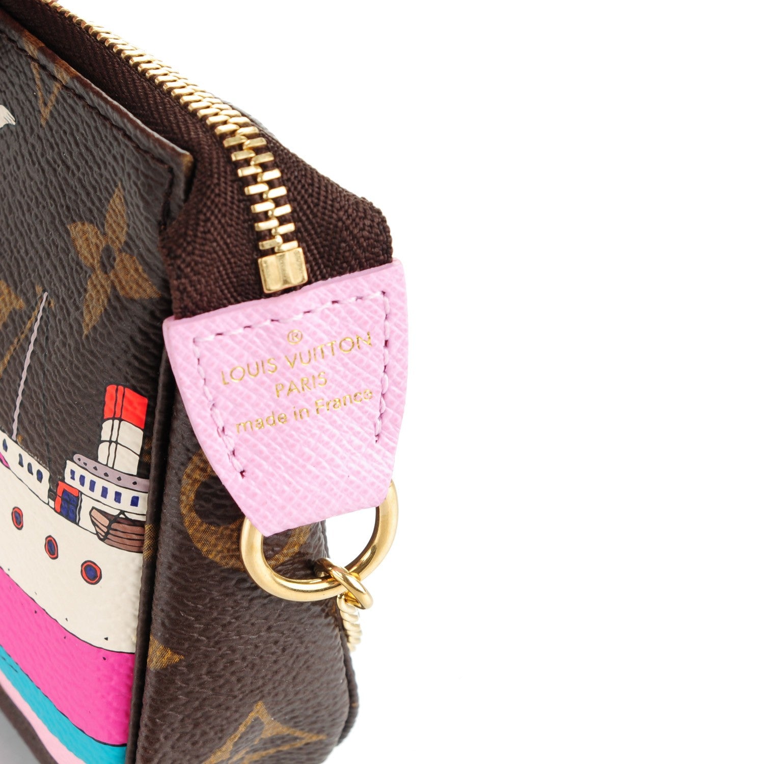 Louis Vuitton Monogram 2016 Christmas Animation Mini Pochette Accessories Rose Ballerine 6 of 7