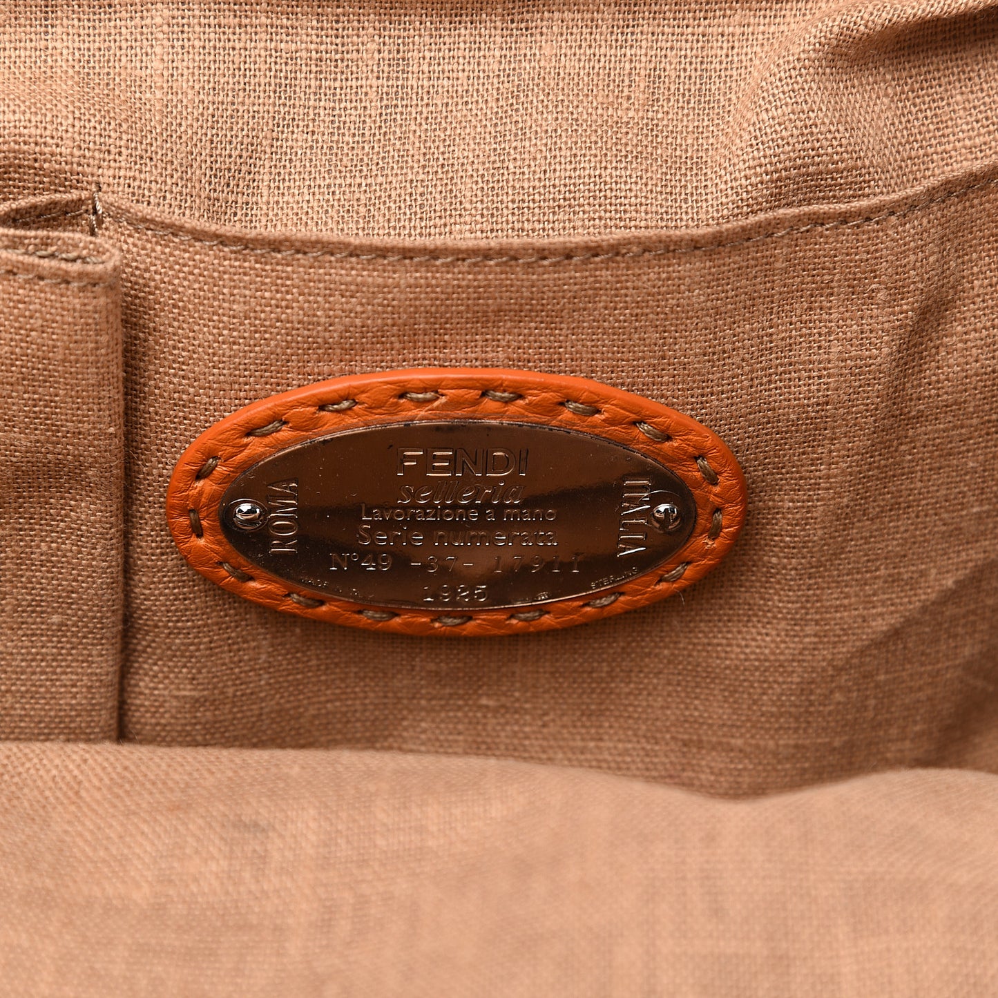 Calfskin Romano Selleria Firenze Frame Bag Orange