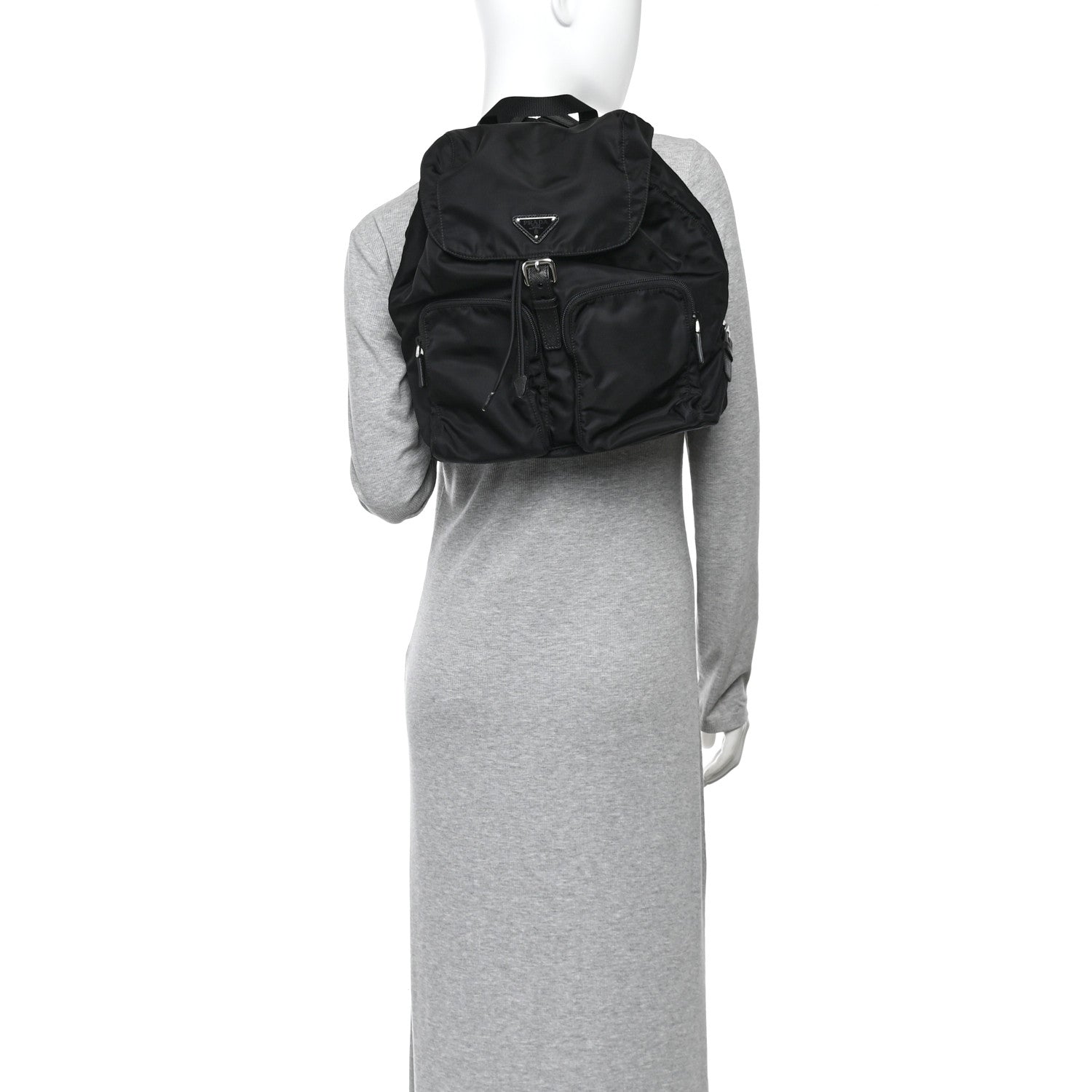 Prada Nylon Vela Large Backpack Black 2 of 10