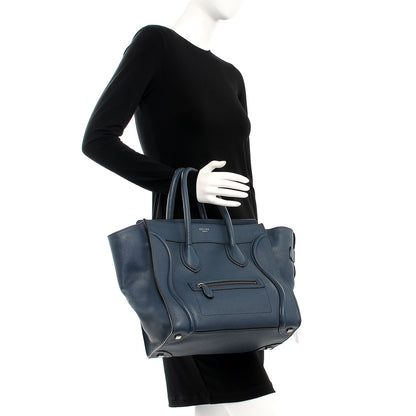 Celine Drummed Calfskin Mini Luggage Orage 2 of 10