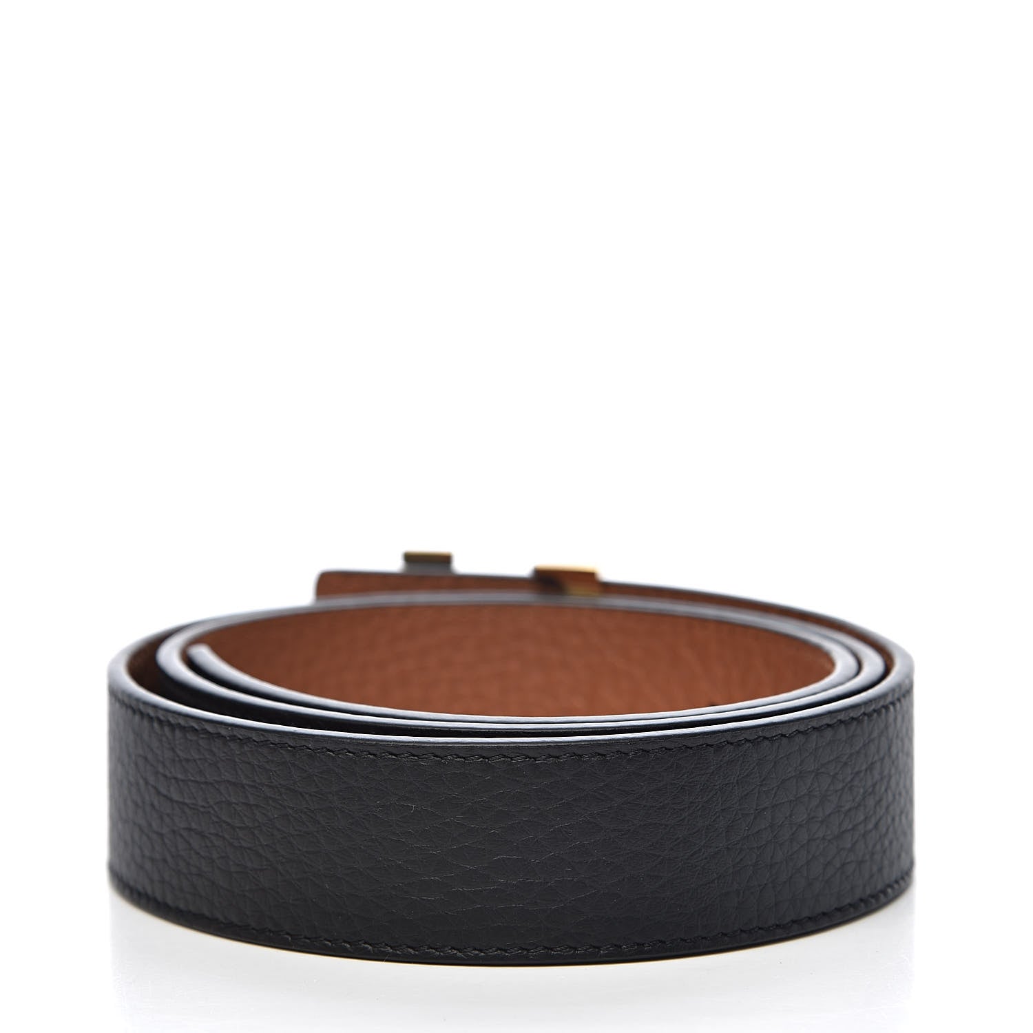 Louis Vuitton Taurillon Calfskin 30mm LV Initiales Reversible Belt 80 32 Black 3 of 7