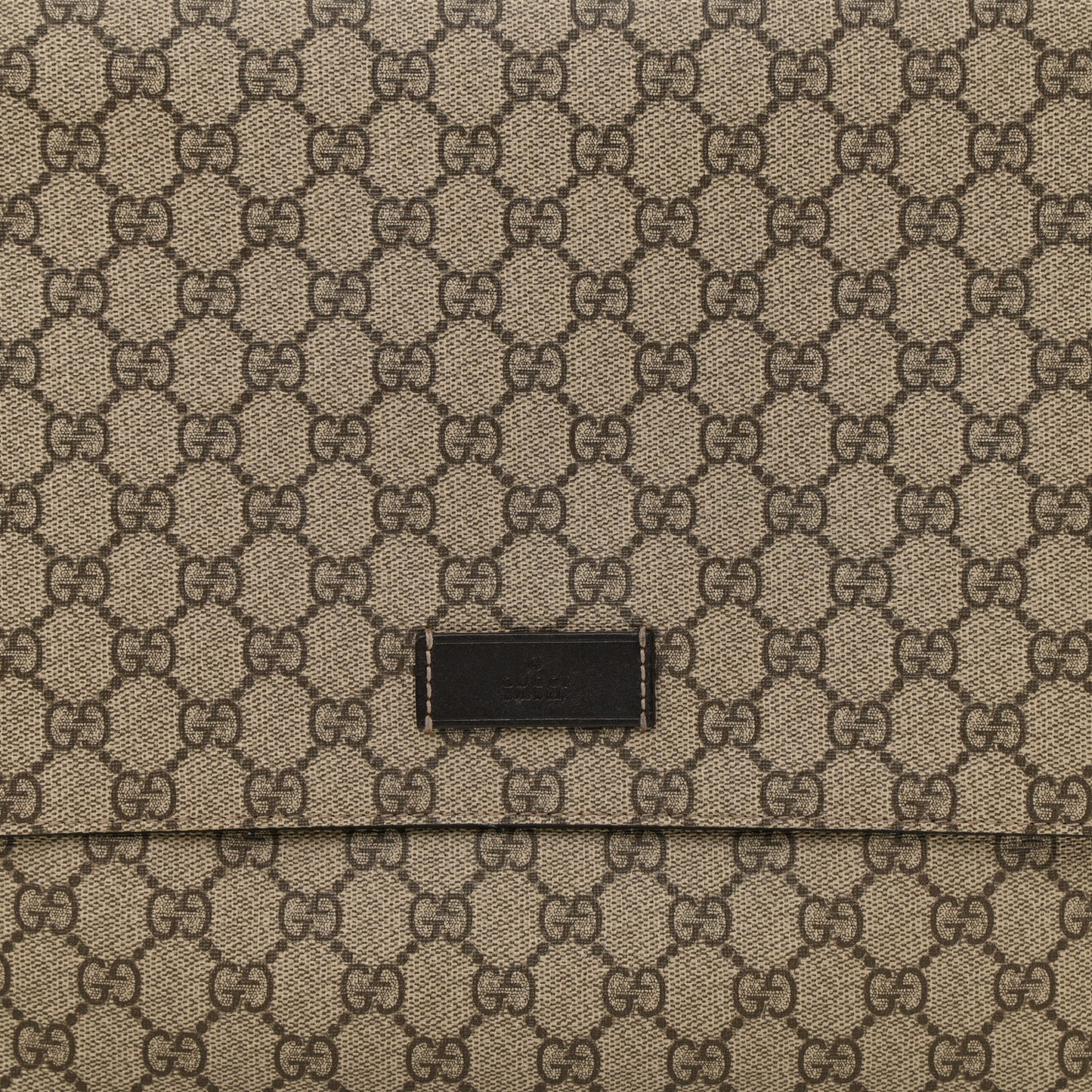 GG Plus Monogram Messenger Diaper Bag Dark Brown