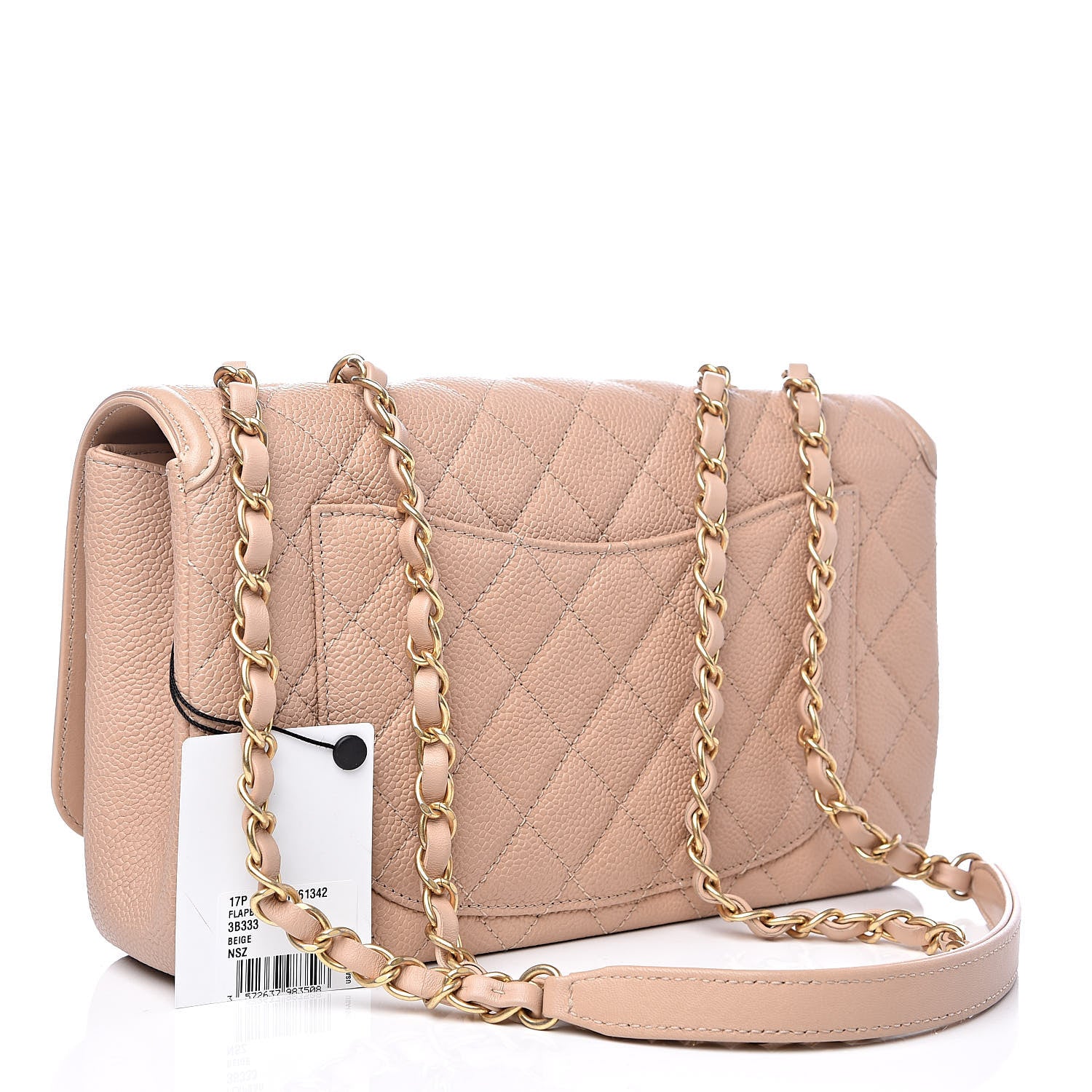 Chanel Caviar Quilted Medium CC Filigree Flap Beige 3 of 12
