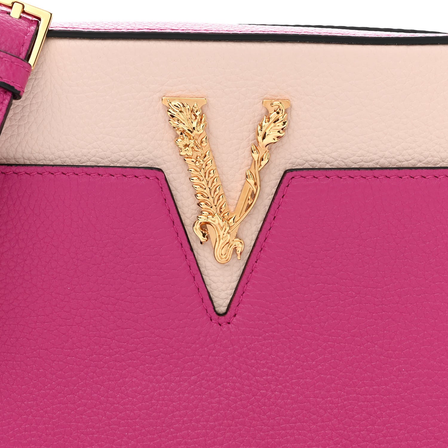 Versace Grainy Calfskin Virtus Small Camera Bag Purple 8 of 10